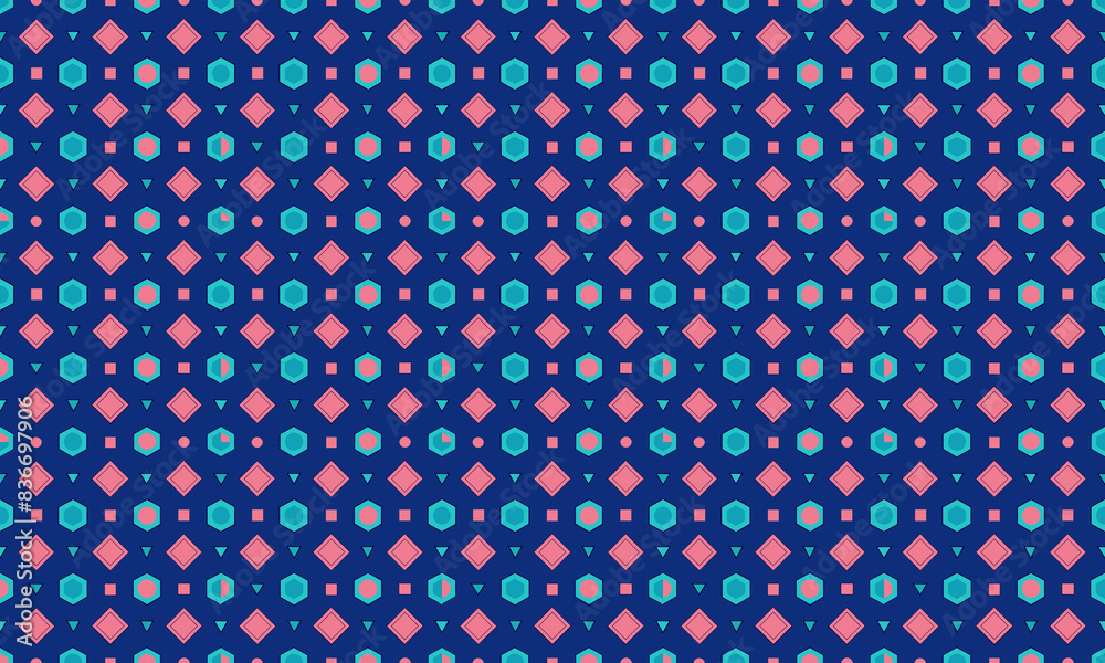 Hand-Drawn Design Geometric Shapes Seamless Pattern for Wallpaper Background Hand-Drawn Design Geometric Shapes Seamless Pattern for Wallpaper Background