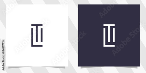 Plakat w ramie letter lt tl logo design