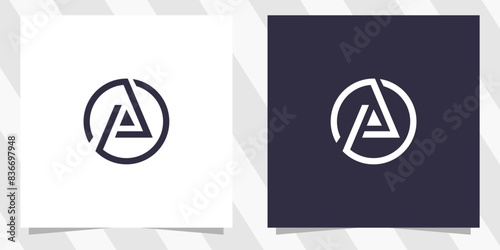 letter pa ap logo design