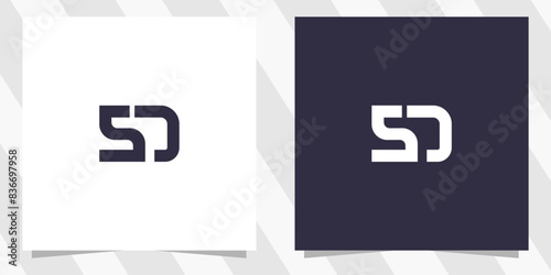 letter sd ds logo design