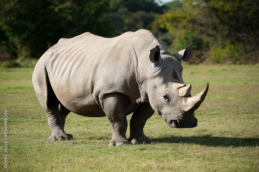 Fototapeta premium large rhino in the park