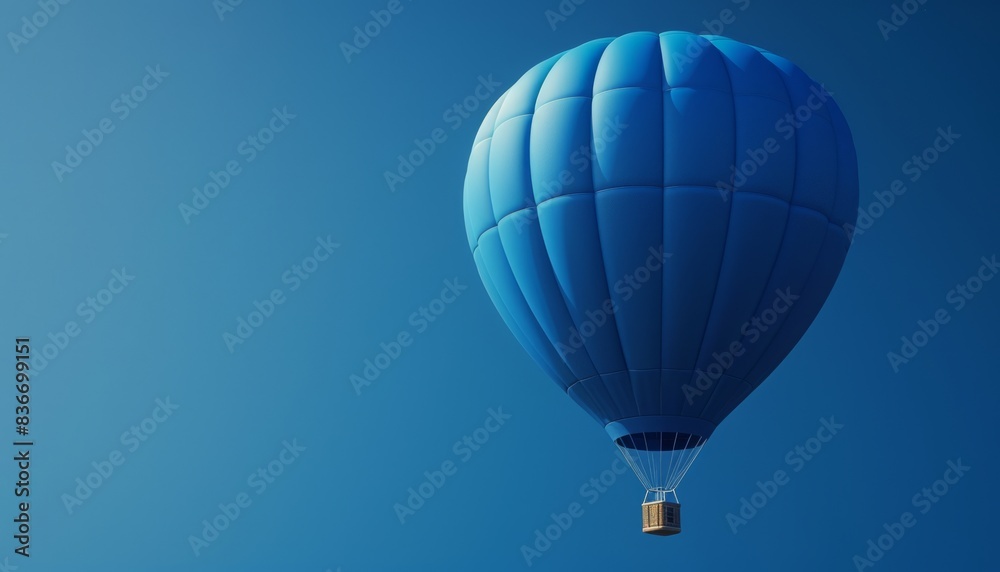 Naklejka premium Into the Blue Sky: A Stunning Image of a Hot Air Balloon