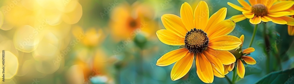 Beautiful yellow flower in the garden Beautiful yellow flower in the garden