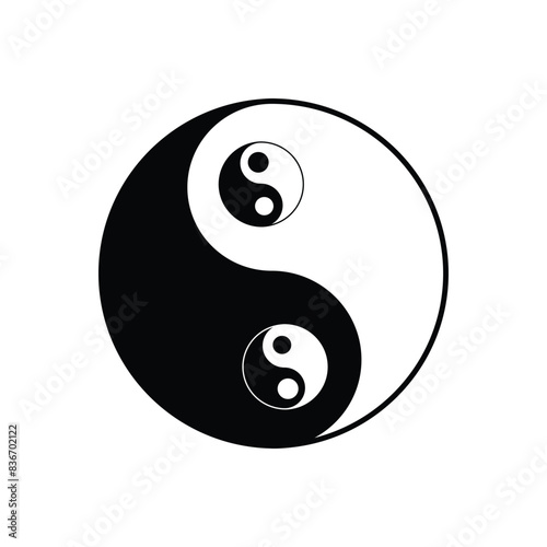 Yin yang symbol of harmony and balance. Element design illustration with the theme of balance and harmony. Yin and yang icons for various needs