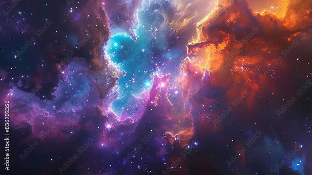 3D Model Abstract Art of Celestial stellar nursery abstract artwork of vibrant nebula birthing brilliant newborn stars 3D Model Abstract Art of Celestial stellar nursery abstract artwork of vibrant nebula birthing brilliant newborn stars