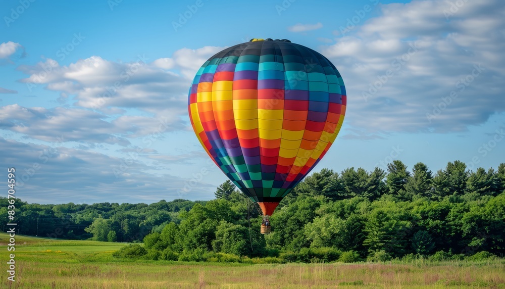 Fototapeta premium Spectacular Hot Air Balloon Show Lights up Burlington Skyline at 7:4 Aspect Ratio