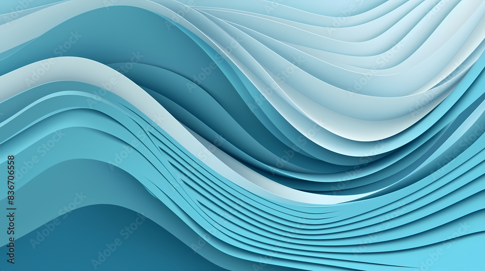 Background with light blue gradient color paper cut vector image Background with light blue gradient color paper cut vector image