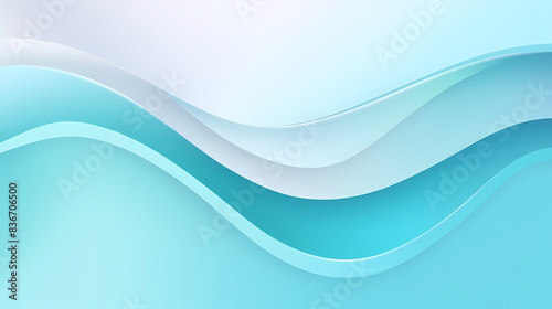Background with light blue gradient color paper cut vector image