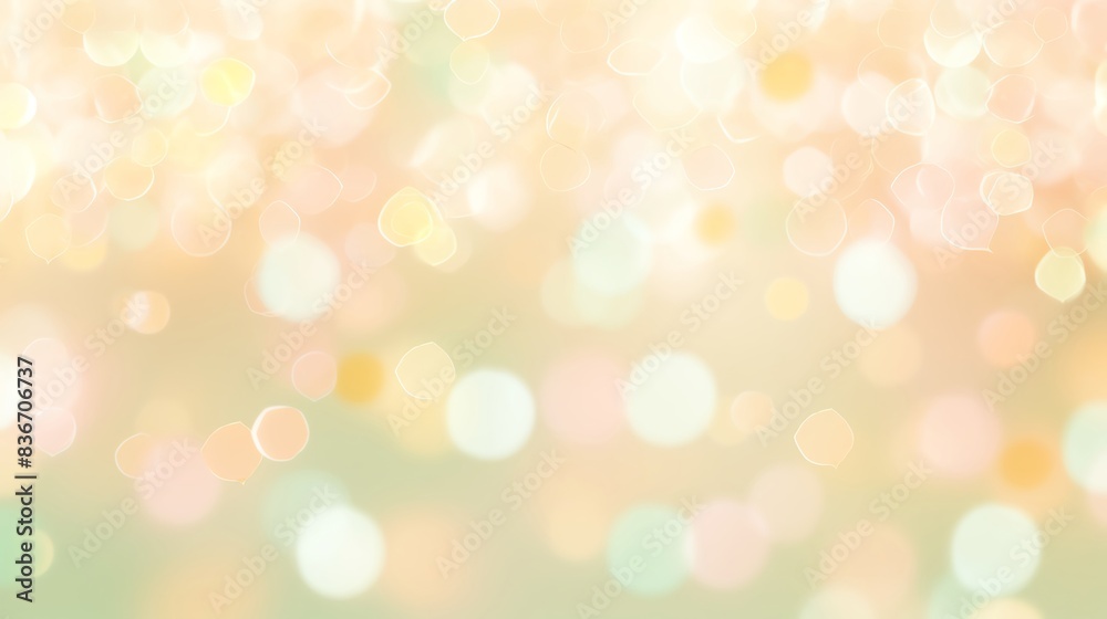 Abstract festive background with warm bokeh lights in pastel colors, perfect for celebrations and special occasions.