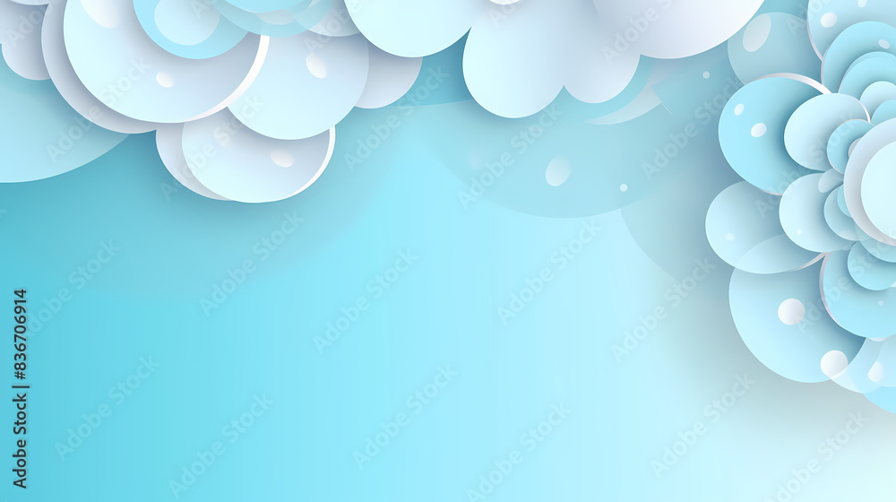 Background with light blue gradient color paper cut vector image Background with light blue gradient color paper cut vector image