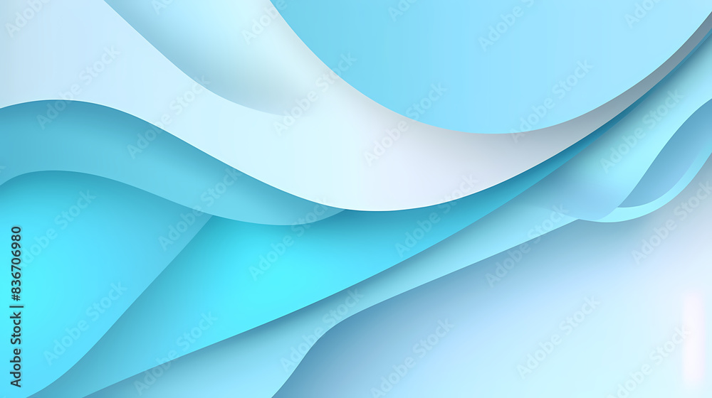 Background with light blue gradient color paper cut vector image Background with light blue gradient color paper cut vector image