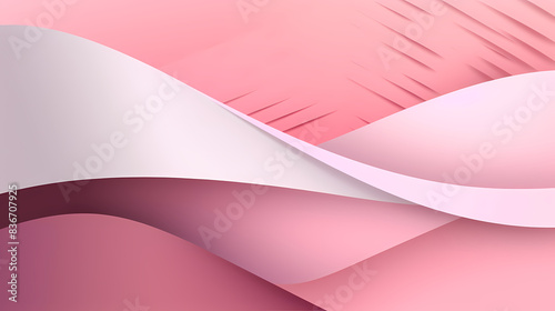 Background with light pink gradient color paper cut vector image