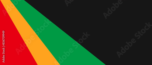 green yellow red abstract Juneteenth concept black history month background banner lithuania flag congo symbol with blank space