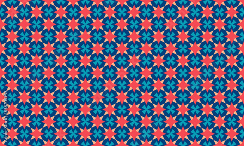 Paper Cutout Design Geometric Shapes Seamless Pattern for Wallpaper Background