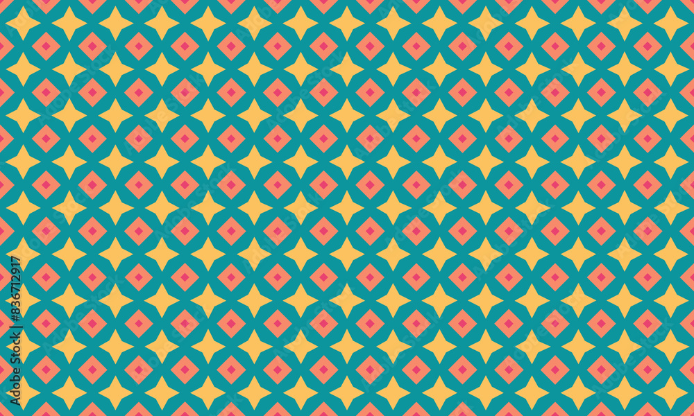 Paper Cutout Design Geometric Shapes Seamless Pattern for Wallpaper Background Paper Cutout Design Geometric Shapes Seamless Pattern for Wallpaper Background