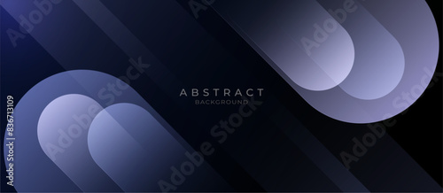 Modern abstract background. Shiny purple blue gradient geometric shape graphic. Diagonal rounded overlay shapes. Suit for poster, banner, brochure, cover, backdrop, website, flyer