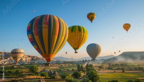 Enchanting Cappadocia: Aerial Symphony of Hot Air Balloons at Sunrise