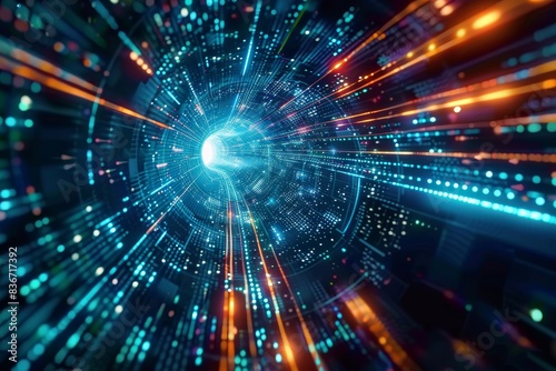 Wallpaper Mural Glimpse into the digital nebula, a journey through the vast data streams Torontodigital.ca