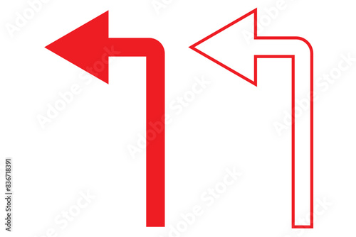 turn left solid icon