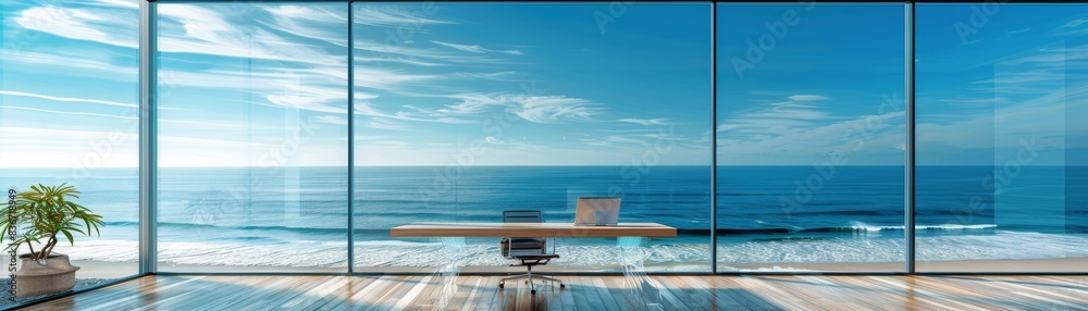 Fototapeta premium A stunning view from a modern office