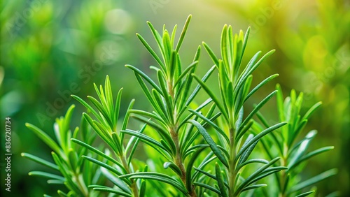 Clear background image of rosemary plant with background