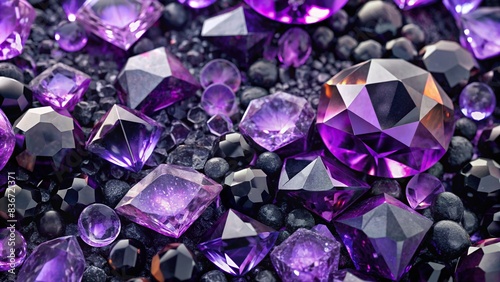 Amethyst black diamond texture background