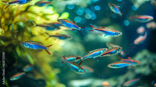 colorful fishes underwater in the ocean  photo