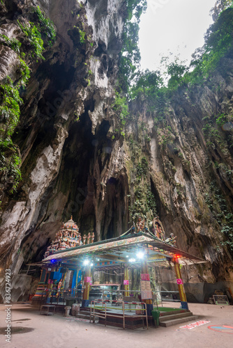 Holy Hindu shrine,inside Batu Caves,near Kuala Lumpur,Malaysia. photo