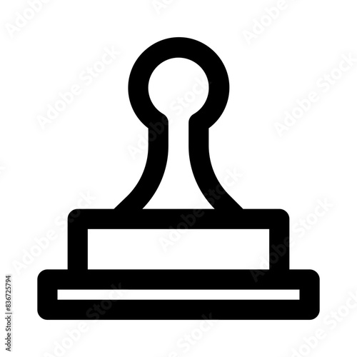 stamp signet chop line icon