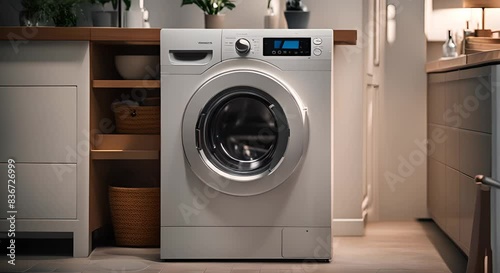 Wallpaper Mural Modern washing machine in a house. Torontodigital.ca