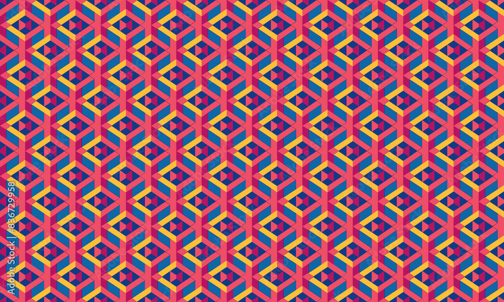 Parallax Design Geometric Shapes Seamless Pattern for Wallpaper Background Parallax Design Geometric Shapes Seamless Pattern for Wallpaper Background