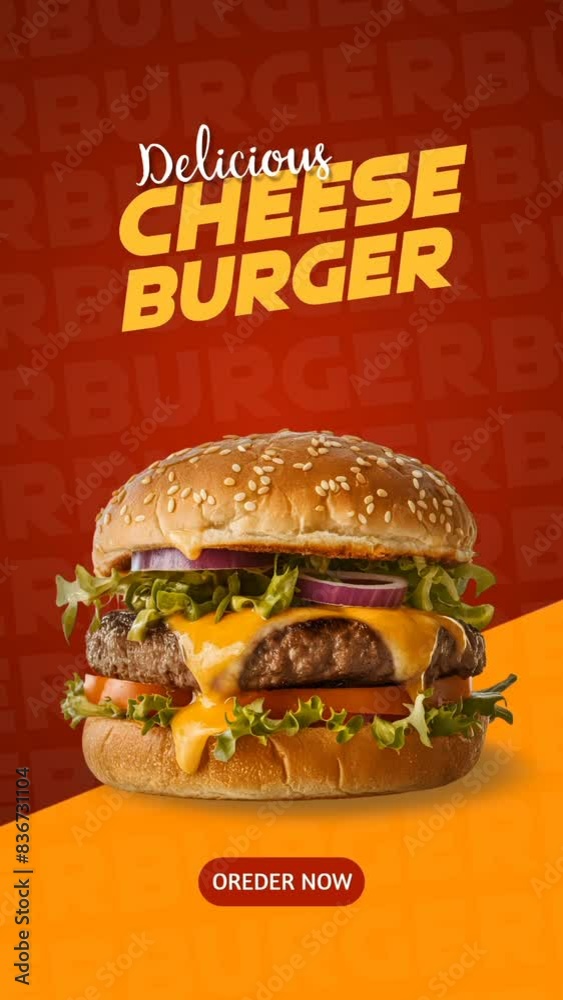 Burger commercial flyer video, Burger marketing video, Cheeseburger ...