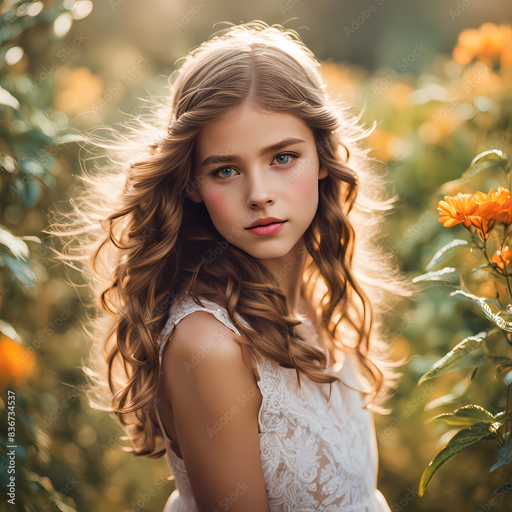 portrait of a woman in autumn park, portrait of a woman, portrait of a human