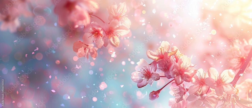 Floral flower spring abstract background of cherry blossom flower in spring season in Japan Floral flower spring abstract background of cherry blossom flower in spring season in Japan
