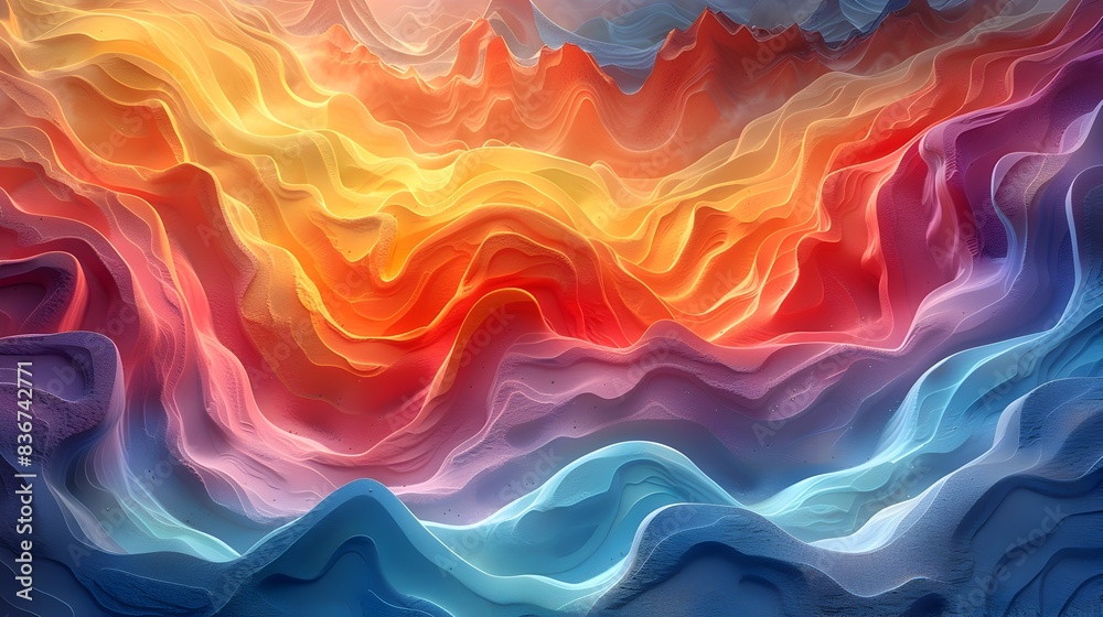 Dreamlike Swirling Landscape of Vibrant Pride Colors and Textures Dreamlike Swirling Landscape of Vibrant Pride Colors and Textures