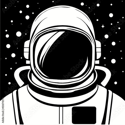 Vector illustration of people in space suits