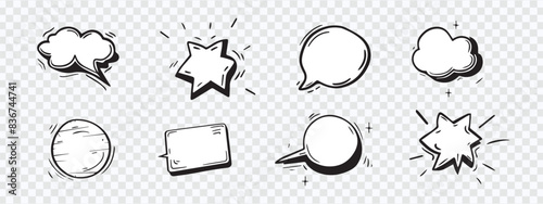 "Speech Bubbles Vector Set: Simple and Clean Communication Designs"