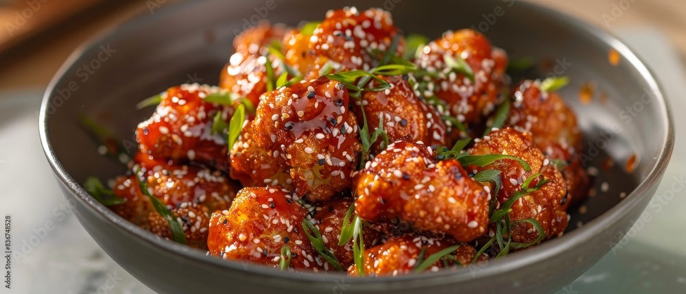 Szechuan-Style Cauliflower Bites Crispy Florets in Spicy Glaze Szechuan-Style Cauliflower Bites Crispy Florets in Spicy Glaze
