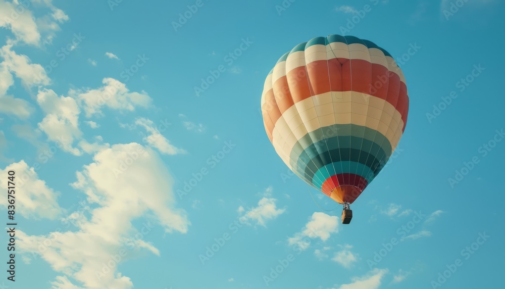 Fototapeta premium A Vibrant Display: The Beauty of Hot Air Balloons in AR 7:4