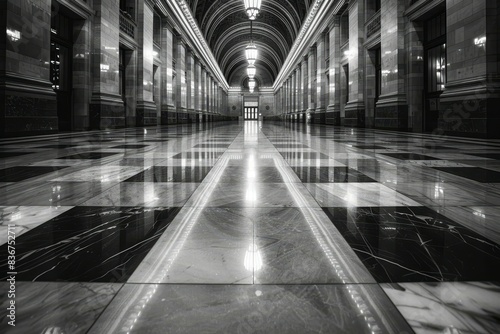 perspective of window element in Grand Central Terminal new york black & white