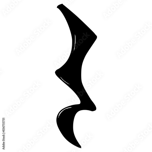 crotchet rest sign music illustration hand drawn outline vector