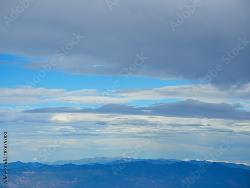 clouds over the mountains