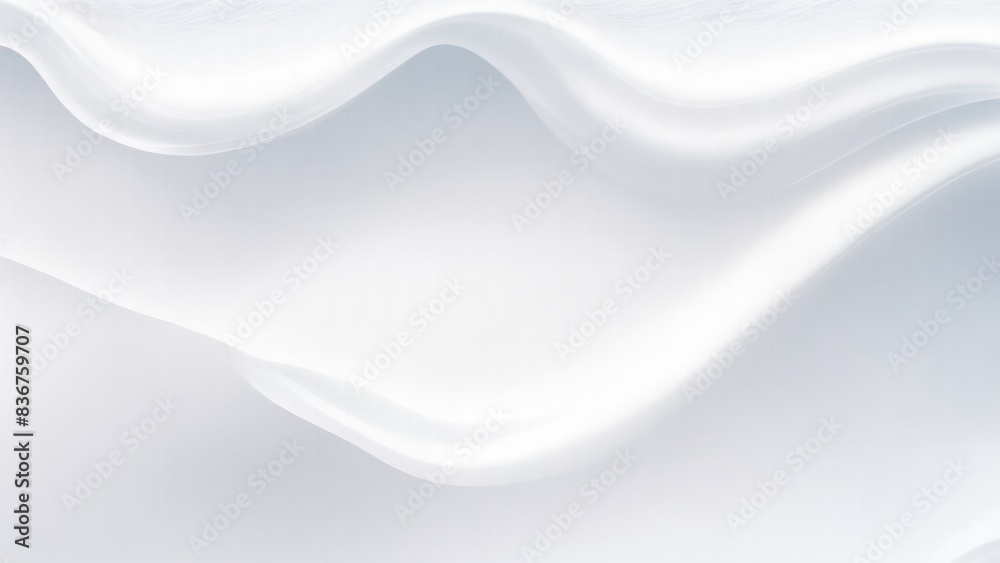 Obraz premium Soft and liquid White waves background