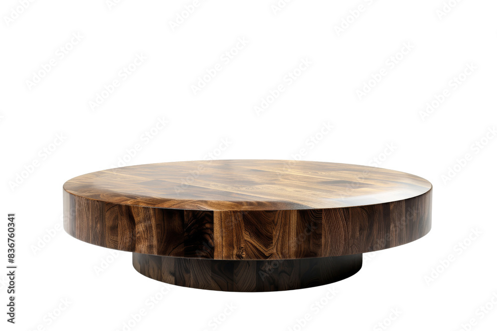 Wooden Round Table Top Isolated on Black Background Wooden Round Table Top Isolated on Black Background