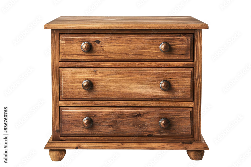 Wooden Nightstand with Three Drawers Wooden Nightstand with Three Drawers