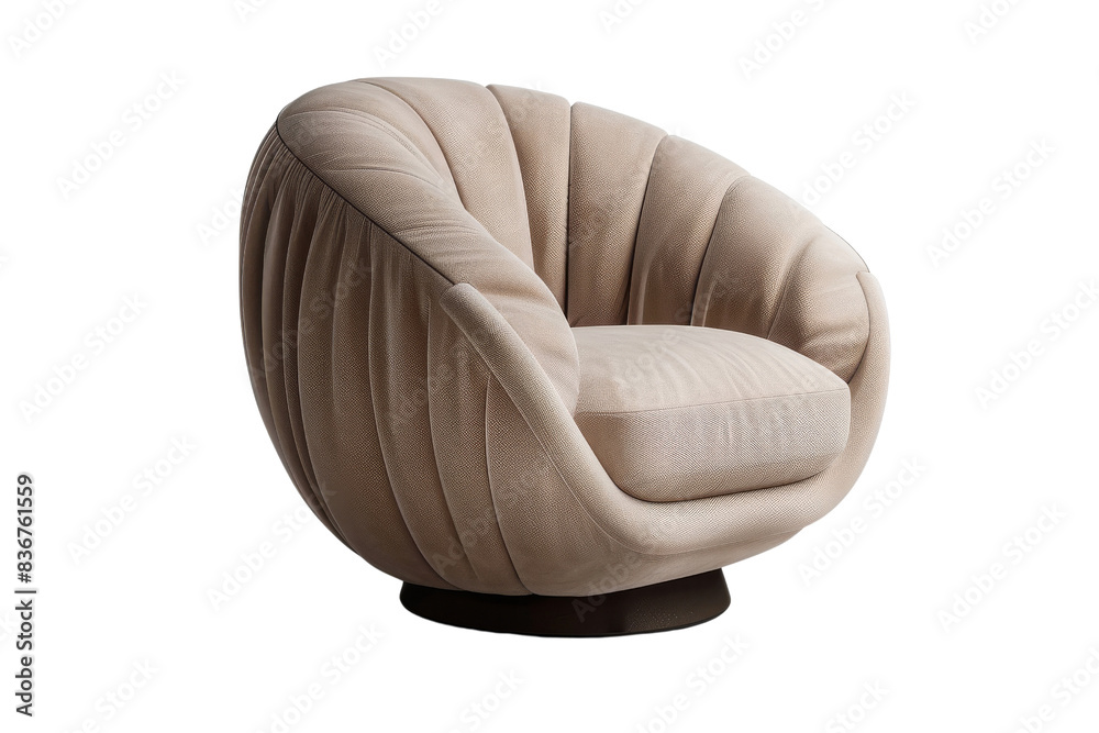 Modern Beige Upholstered Swivel Chair Modern Beige Upholstered Swivel Chair