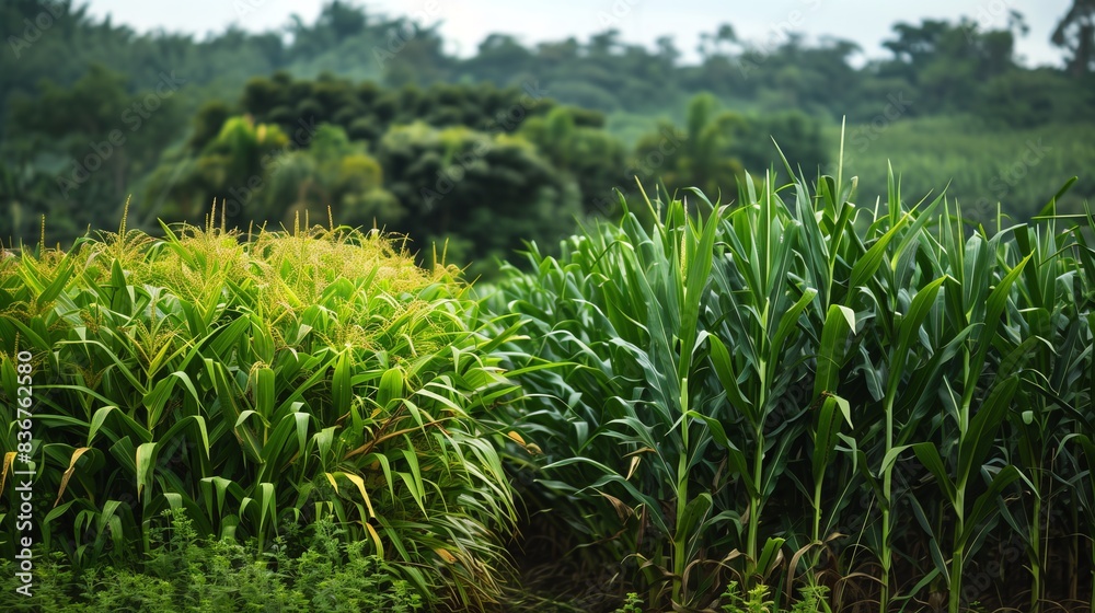 Fototapeta premium Comparing Cassava and Sugarcane: Economic Viability