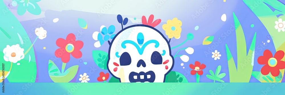 Fototapeta premium Calavera sugar skull for day of the dead