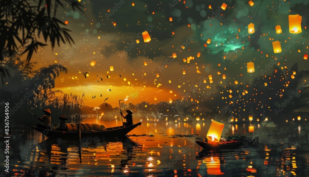 Illuminate the Night: AR 7:4 Floating Lantern Festival Illuminate the Night: AR 7:4 Floating Lantern Festival