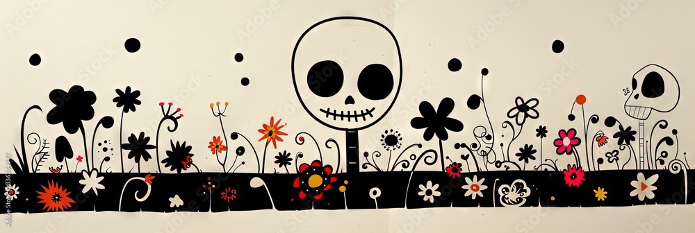 Obraz premium Day of the dead calavera sugar skull